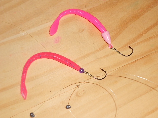 Fishing Pink Rubber Worms for Steelhead