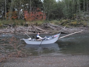 Being able to row around debris and in skinny water make the drift boat versatile -Jason Brooks