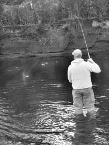 Hooking a fish from the bank, nothing feels better